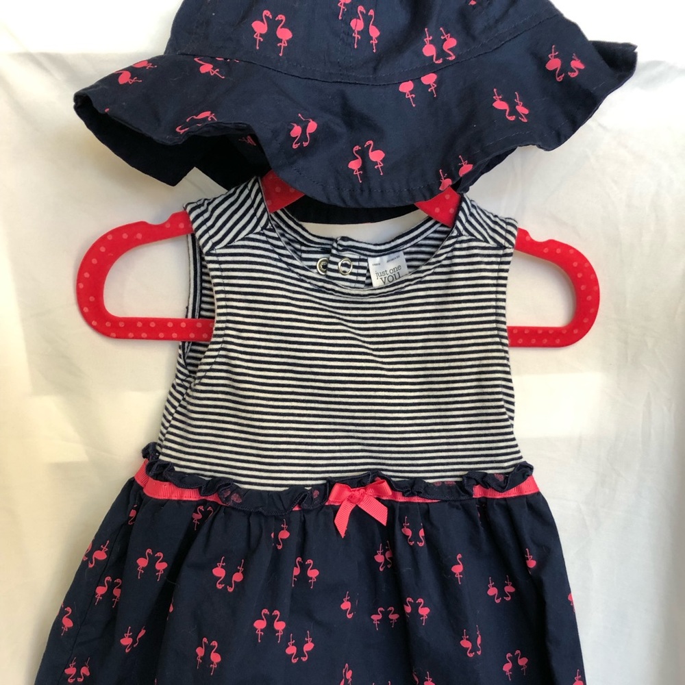 Carters Flamingo sundress with hat